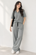 Women’s Gray Textured Cord Set
