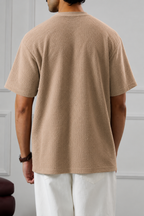 Signature Popcorn Desert Sand Knit Tee
