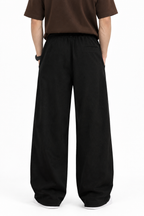 Men’s Black Relaxed Fit Micro Drawstring Trouser
