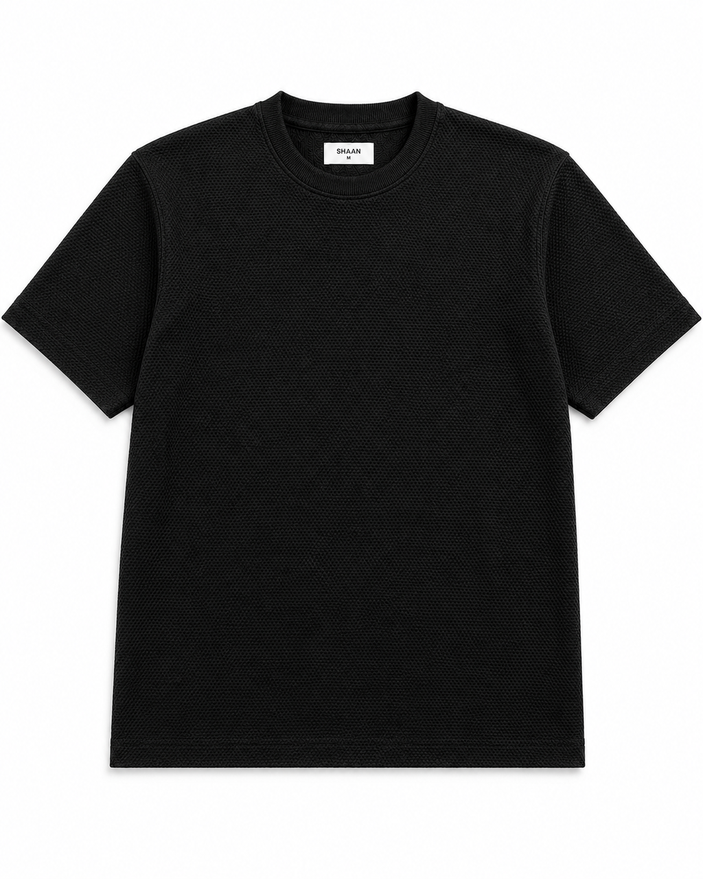 Signature Popcorn Black Knit Tee