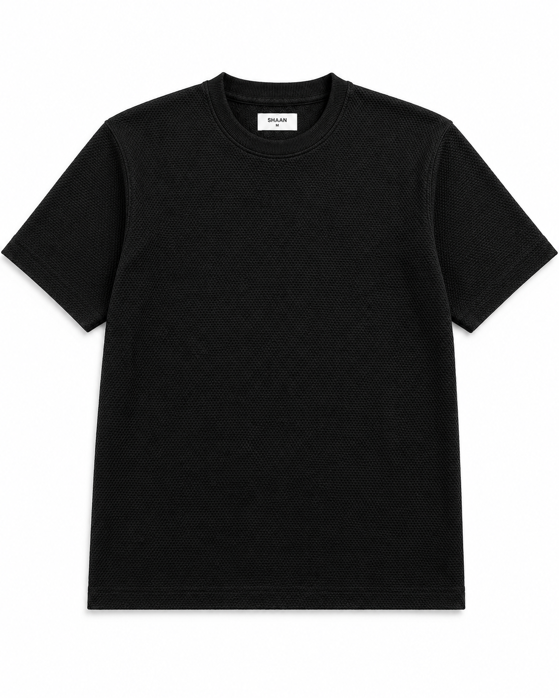 Signature Popcorn Black Knit Tee