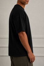 Signature Popcorn Black Knit Tee