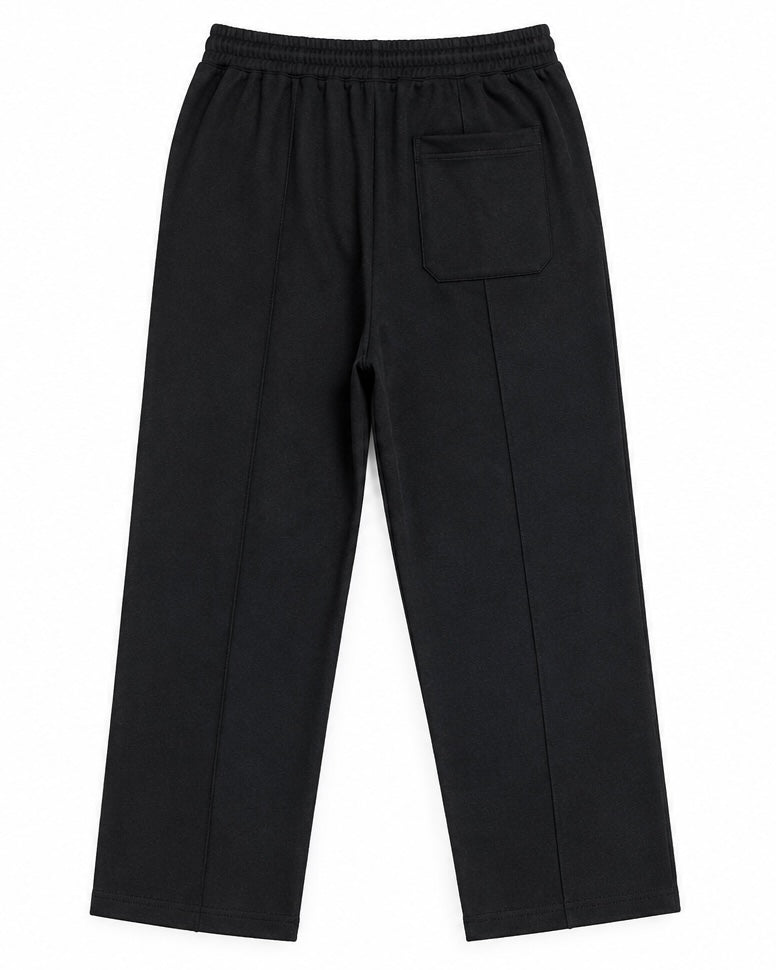 Micro Knit Oversized Trouser – Black