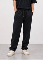 Micro Knit Oversized Trouser – Black