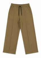 Micro Knit Oversized Trouser –  Dark Camel