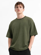 Olive Texture Knit Tee