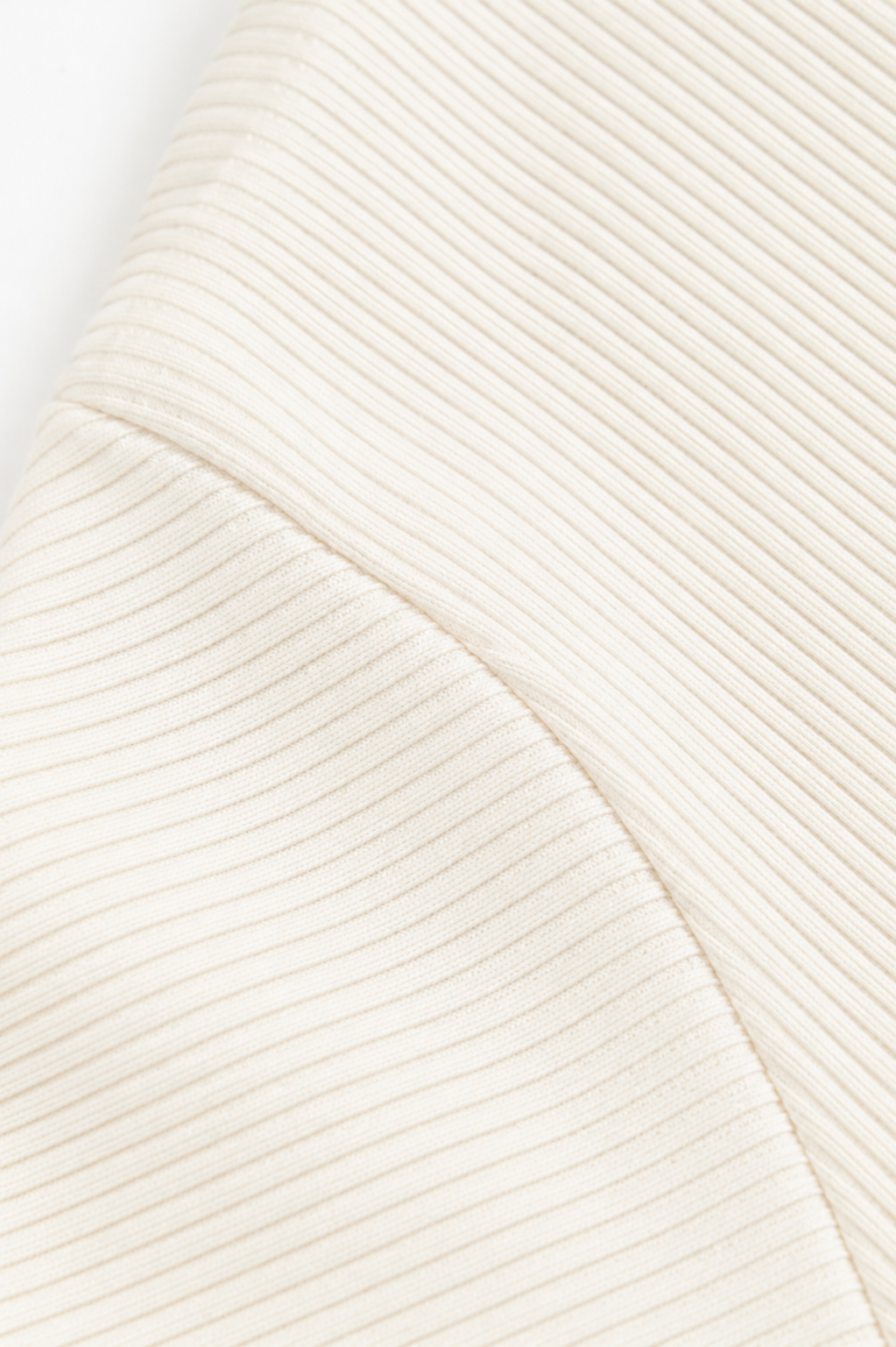 Ivory Textured V-Neck Tee