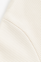 Ivory Textured V-Neck Tee