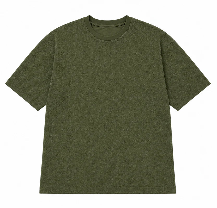Olive Texture Knit Tee