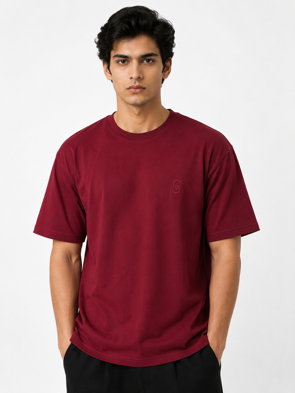 Essential Maroon Oversized Tee
