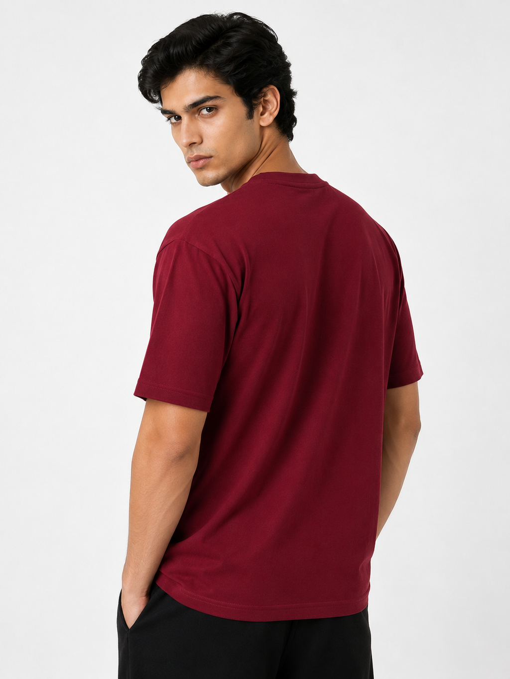 Essential Maroon Oversized Tee