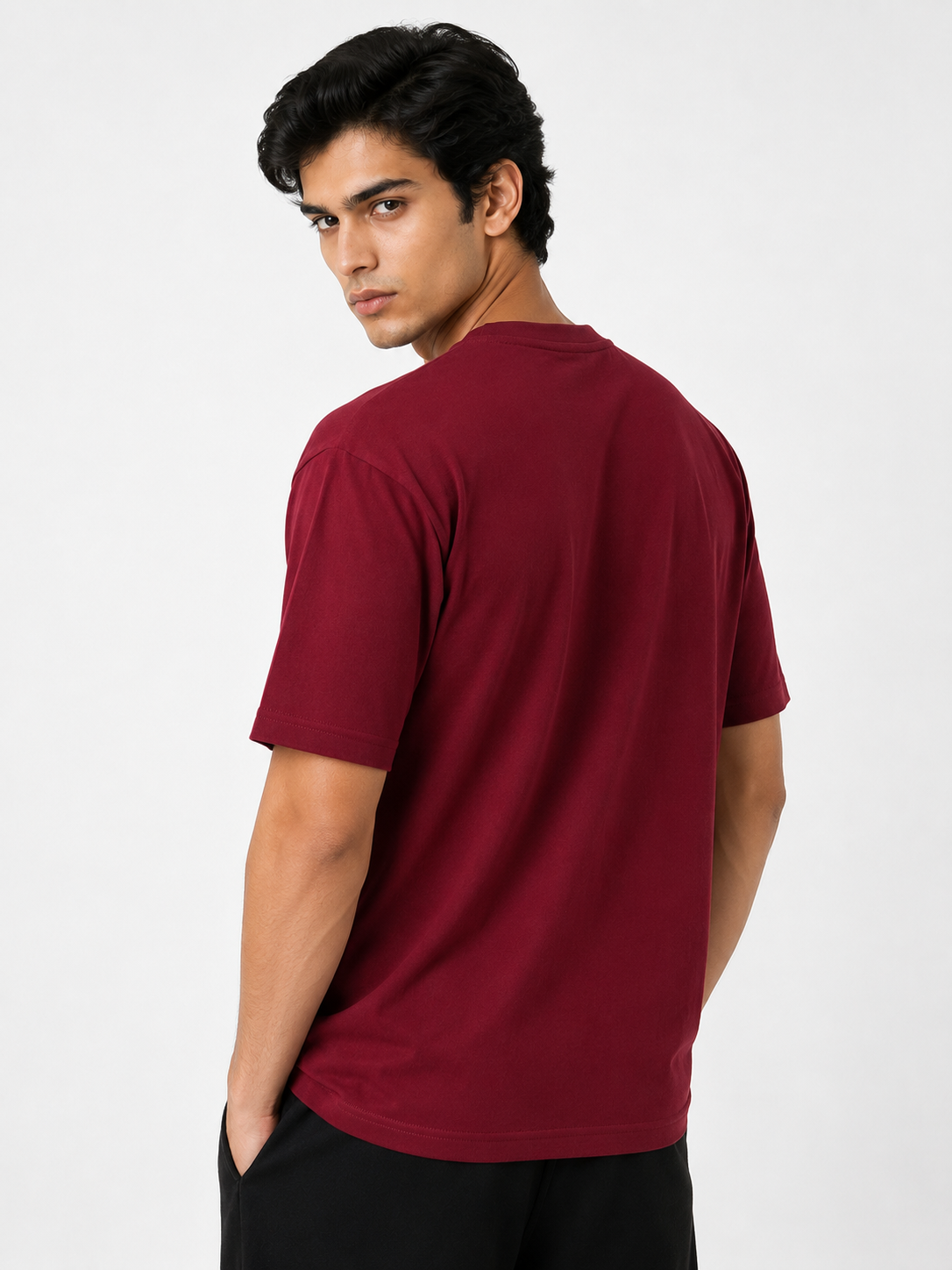 Essential Maroon Oversized Tee