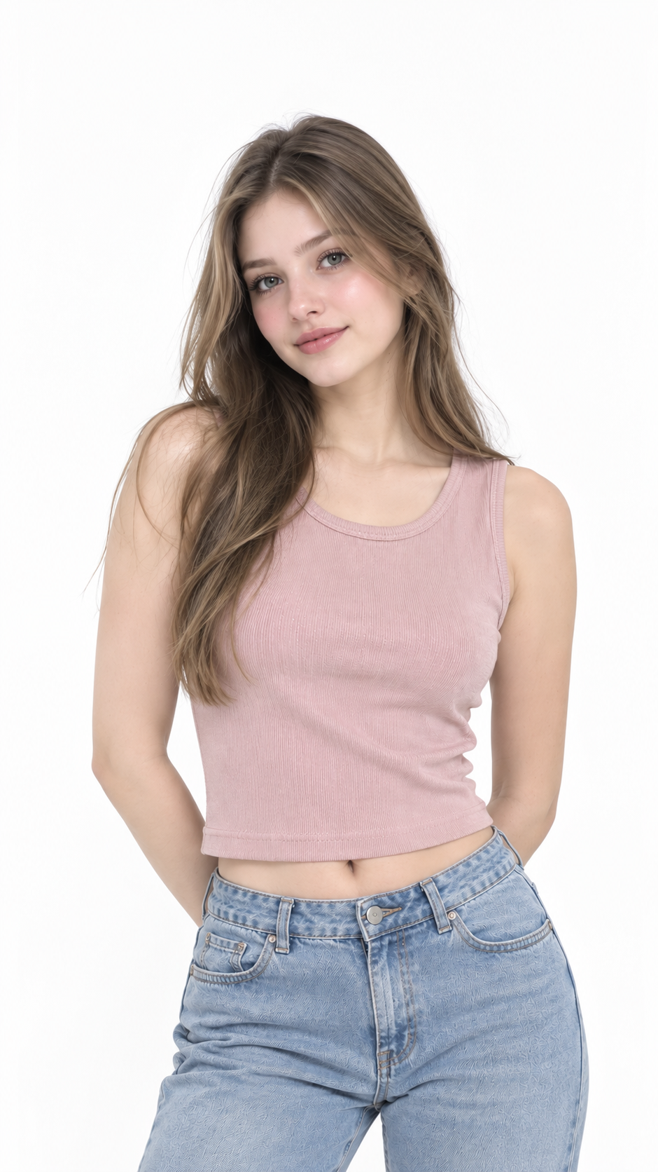 Women’s Ribbed Tank Top - TPink