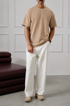 Signature Popcorn Desert Sand Knit Tee