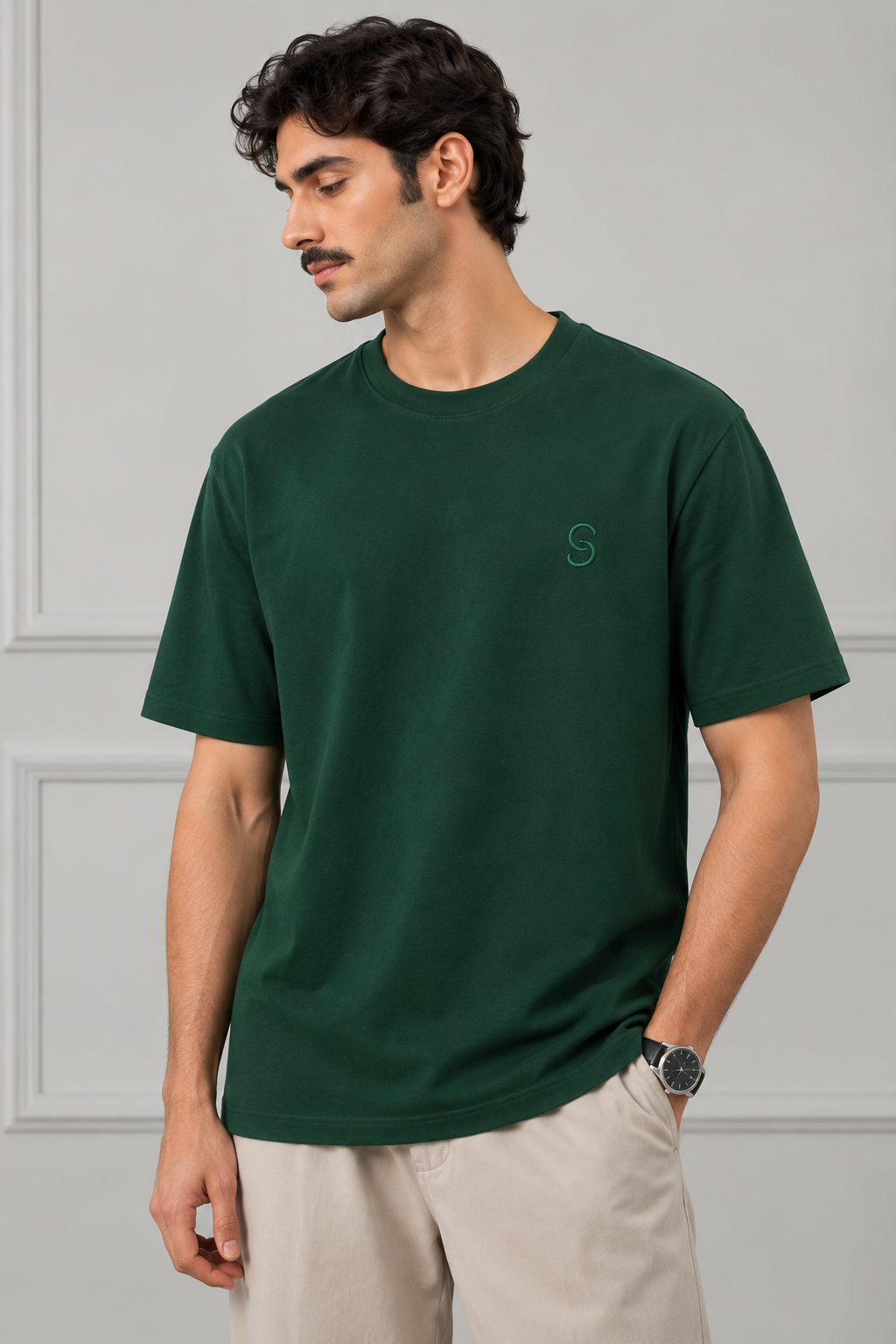 Essential Dark Green Oversized Tee