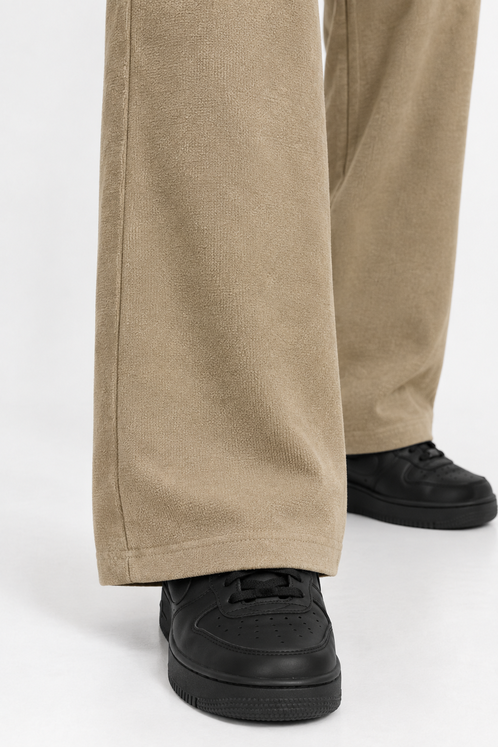 HUMUS Relaxed Fit Textured Wide-Leg Sweatpants