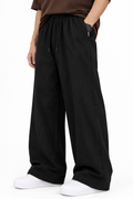 Men’s Black Relaxed Fit Micro Drawstring Trouser